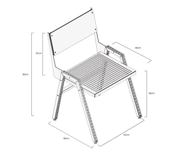 silla modular medidas