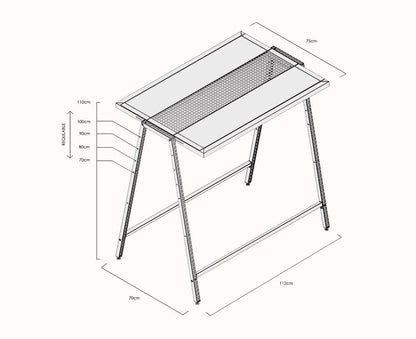 mesa medidas personalizable