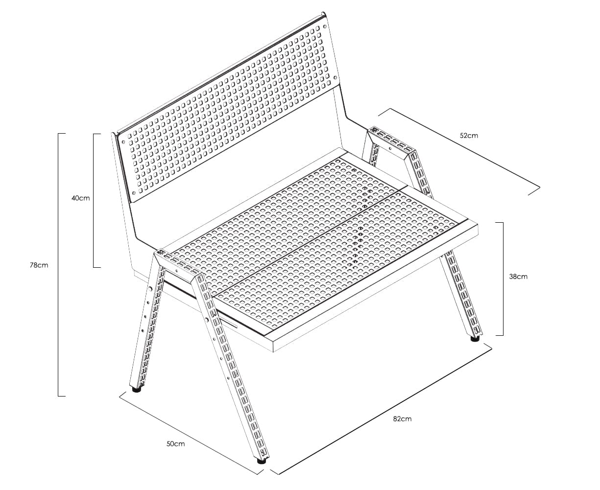 sillas modulares medidas